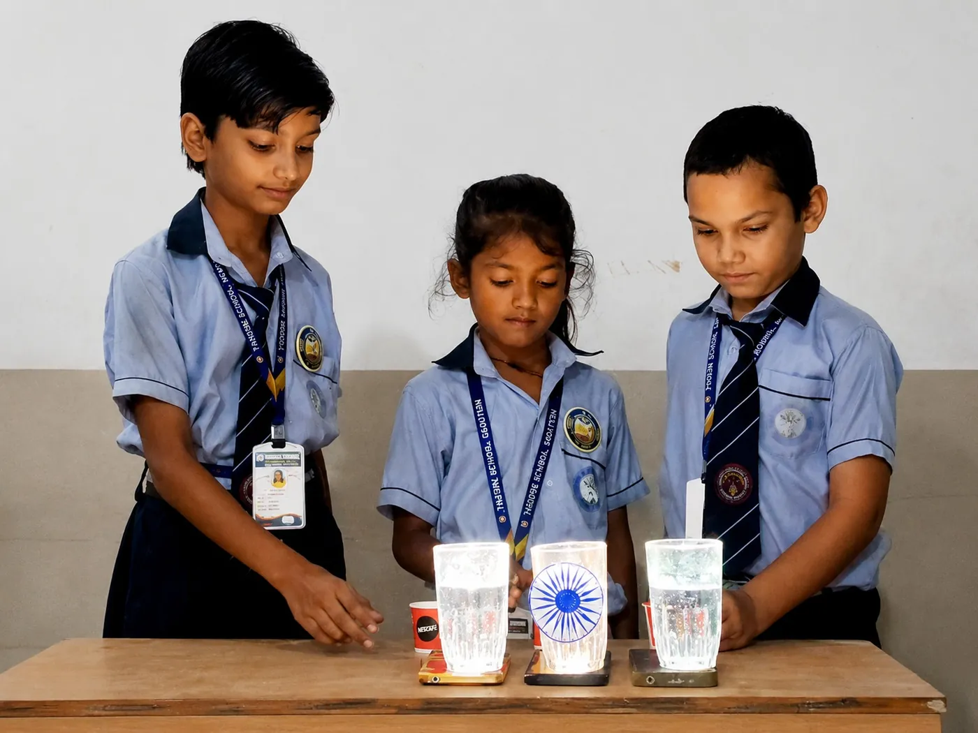 Hands-on work at the science lab bench